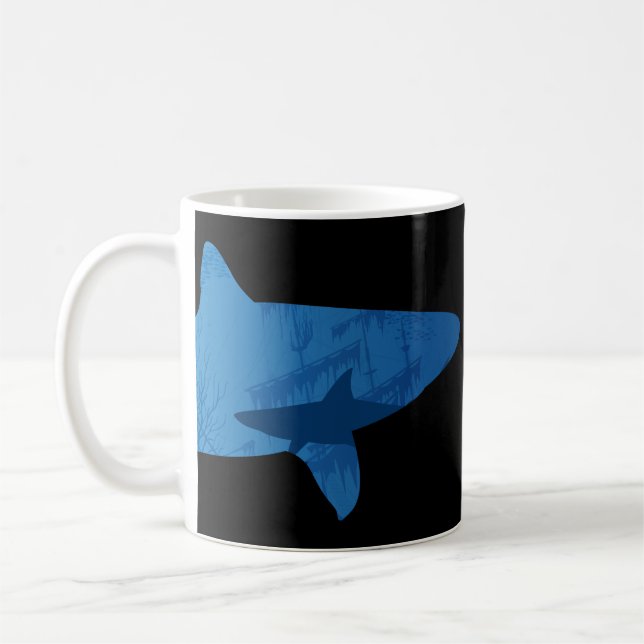 Mug Paysage marin du requin Wilderness (Gauche)