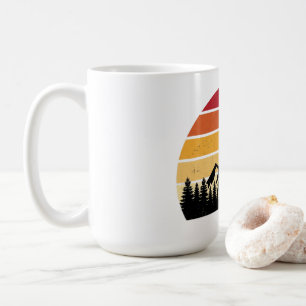 Mug Paysage Montagnard au Coucher du Soleil Rétro   Na