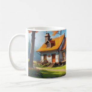 Mug Paysage naturel avec un chalet en dehors du lac-56