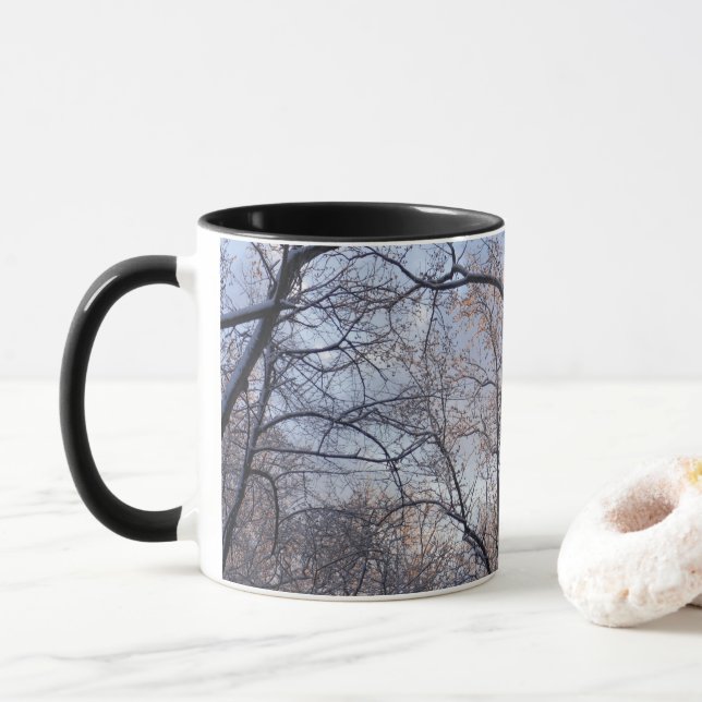 Mug Paysage naturel du matin d'hiver II (Avec donut)