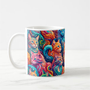 Mug Paysage onirique de chat vibrant – Psychedelique B