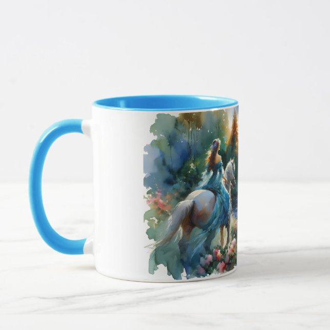 Mug Paysage onirique de rivière forestière à la femme  (Gauche)