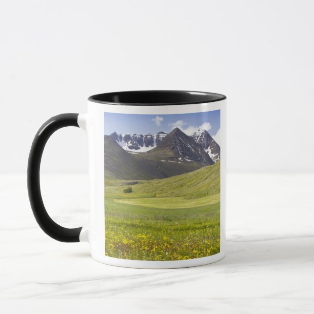 Mug Paysage panoramique de la vallée de Svarfadardalur (Gauche)