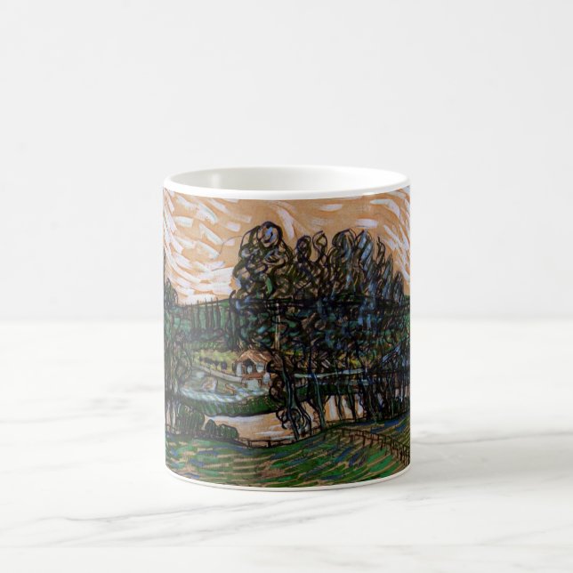 Mug Paysage, Pont à travers Oise par Vincent van Gogh (Centre)