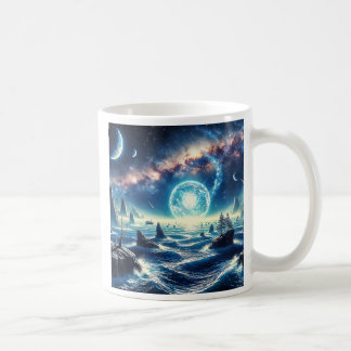 Mug Paysage surréaliste sous une nuée d'étoiles.