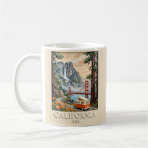 Paysage Texturé 3D Vintage de Road Trip en Califor