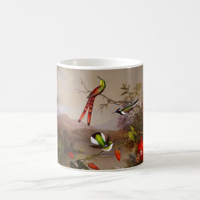 Mug Paysage tropical avec dix colibris (Centre)