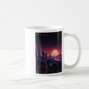 Mug Paysage urbain Cyberpunk Vaporwave – Art de la lig