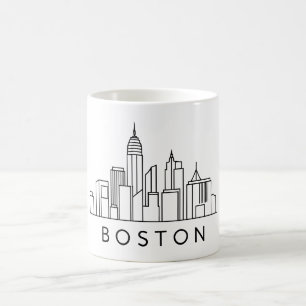 Mug Paysage urbain de Boston – Conception de ville