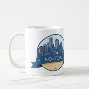 Mug Paysage urbain de la ville de Boston, skyline de B