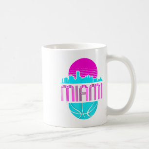 Mug Paysage urbain de Miami Floride Vintage Basketball
