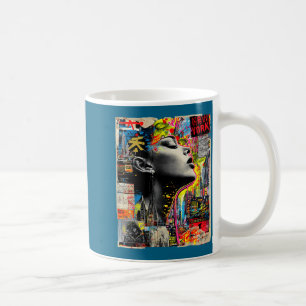 Mug Paysage urbain de New York punk grunge vintage rét