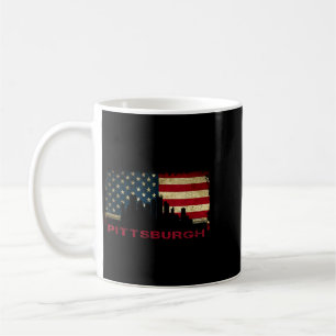 Mug Paysage urbain de Pittsburgh drapeau États-Unis vi