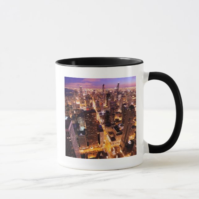 Mug Paysage urbain la nuit de Chicago (Droite)