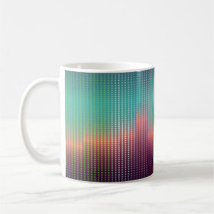 Mug Paysage urbain numérique, carrés colorés.