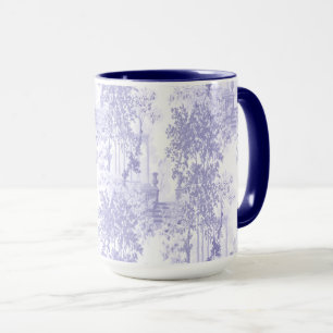 Mug Paysage vintage bleu avec toile de colonnes et d'u