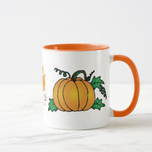 Mug Paysages de feuilles de citrouille d'automne de la