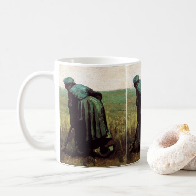 Mug Paysanne en train de creuser par Vincent van Gogh (Avec donut)