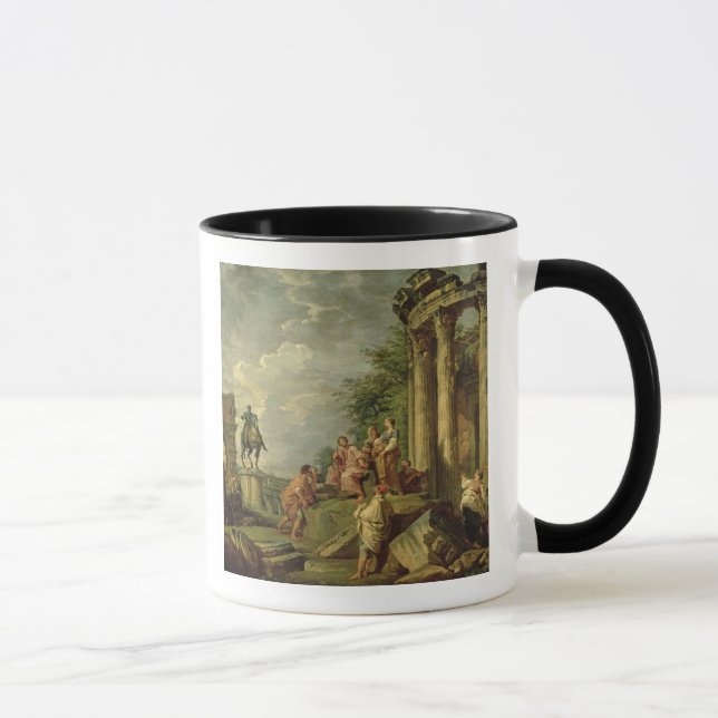 Mug Paysans parmi les ruines romaines, 1743 (huile sur (Droite)