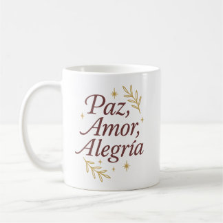 Mug Paz, Amor, Alegría ✨ | Elegant Christmas Design