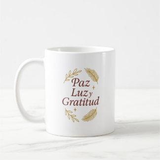 Mug Paz, Luz y Gratitud ✨ | Elegant Christmas Design