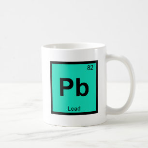 Mug Pb - Chimie au plomb Élément de symbole de table