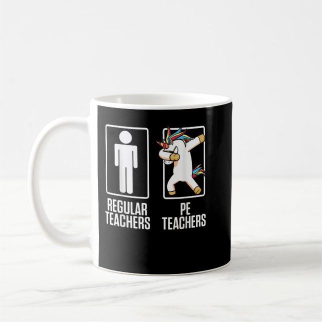 Mug PE Enseignant en éducation physique Unicorn Cadeau (Gauche)