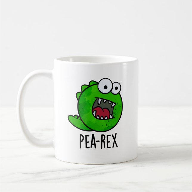 Mug Pea Rex Dinosaur Dinosaure Veggie TRex Pun (Gauche)