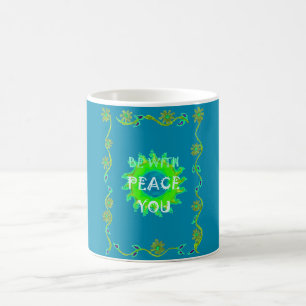 Mug Peace Be With You : Inspirant Vert et Jaune