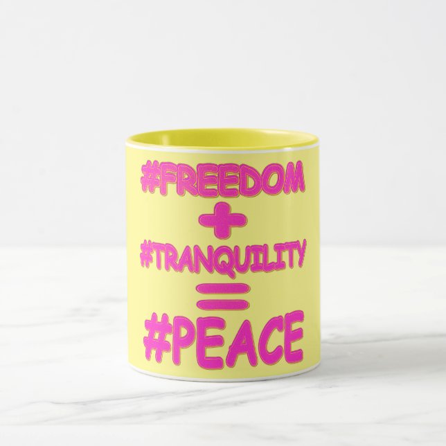 Mug "PEACE EQUATION" Mignonne conception. Commandez dè (Centre)