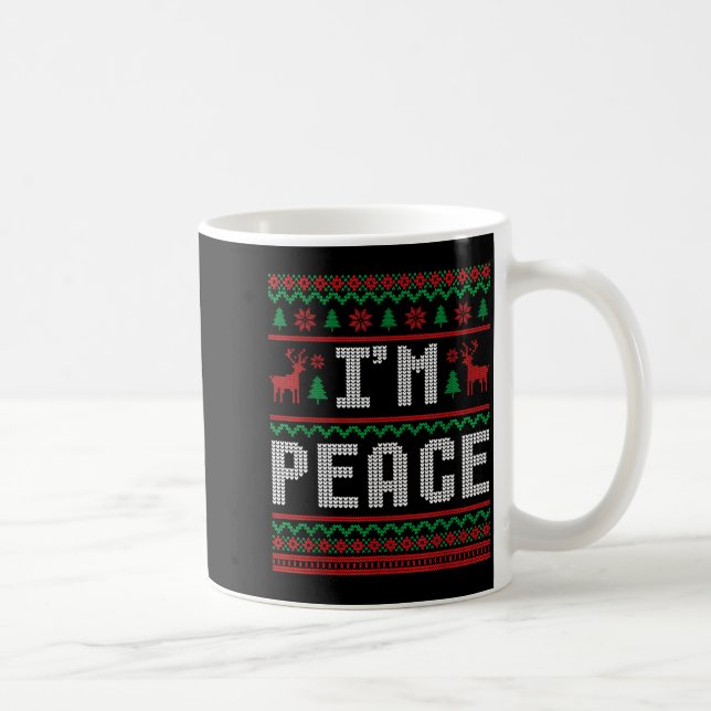 Mug Peace I Come In Peace Couple Matching Ugly Christm (Droite)