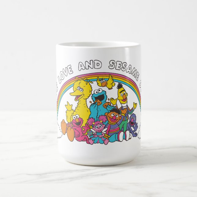 Mug Peace, Love and Sesame Street (Centre)