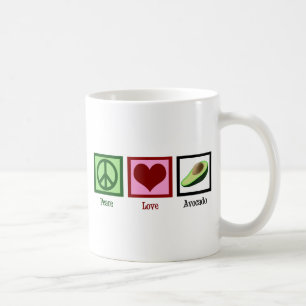 Mug Peace Love Avocado double face
