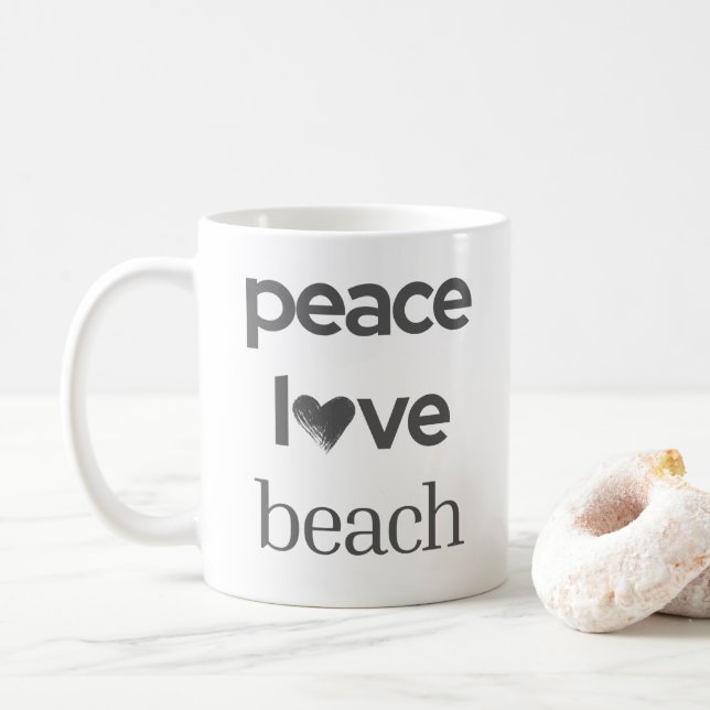 Mug Peace Love Beach -Coastal Life- Sun Sea Lover Tea (Avec donut)
