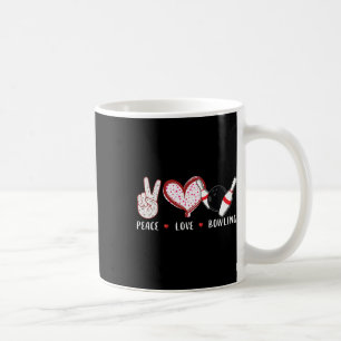 Mug Peace Love Bowling Ligue des cadeaux d'équipe Homm