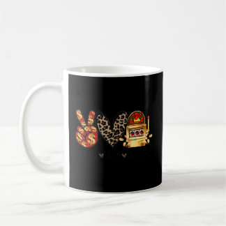 Mug Peace Love Casino Machine à fente Gagner de l'arge