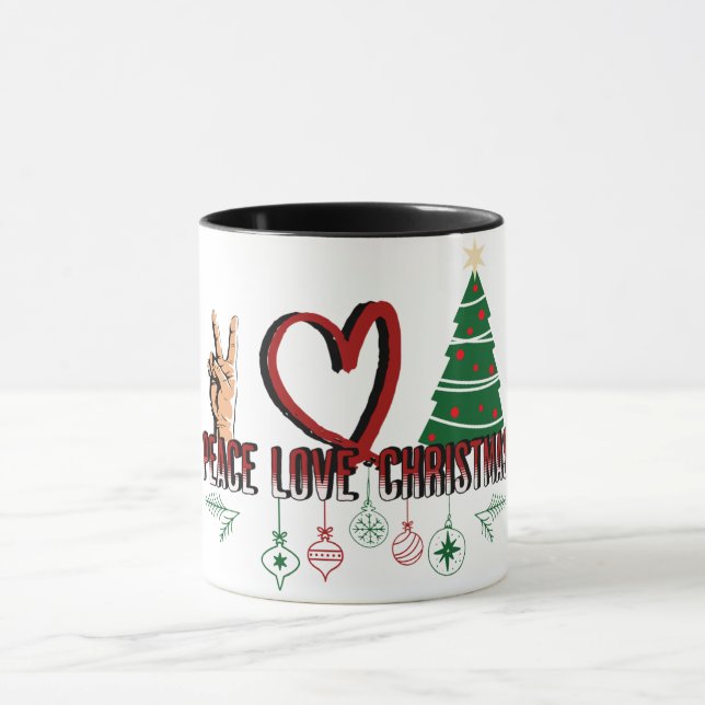 Mug Peace Love Christmas (Centre)