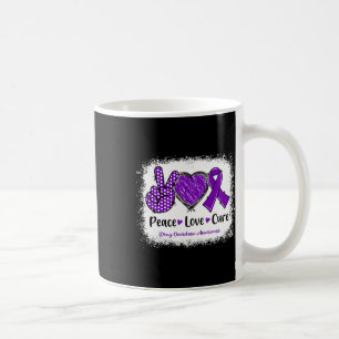 Mug Peace Love Cure Toxicomanie Sensibilisation Rib po