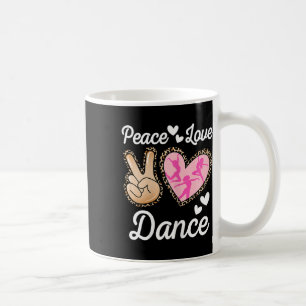 Mug Peace Love Danse Empreinte de léopard Femmes Maman