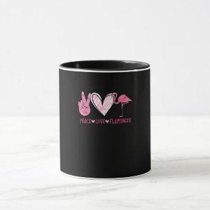 Mug Peace Love Flamingo   Flamingo Lover