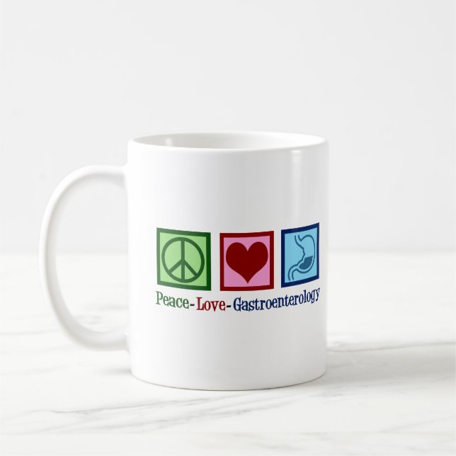 Mug Peace Love Gastroentologie (Gauche)