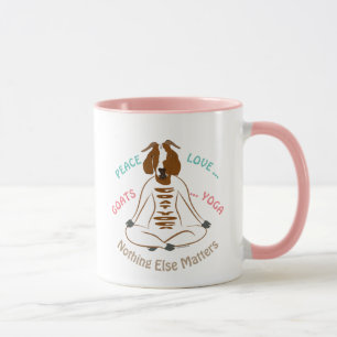 Mug PEACE LOVE GOATS YOGA   GetYerGoat™