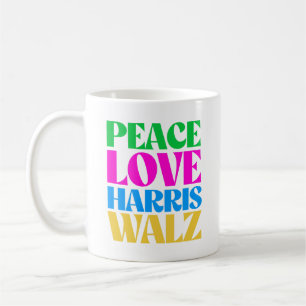 Mug Peace Love Harris Walz