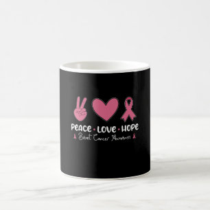 Mug Peace Love Hope Matching Breast Cancer Awareness