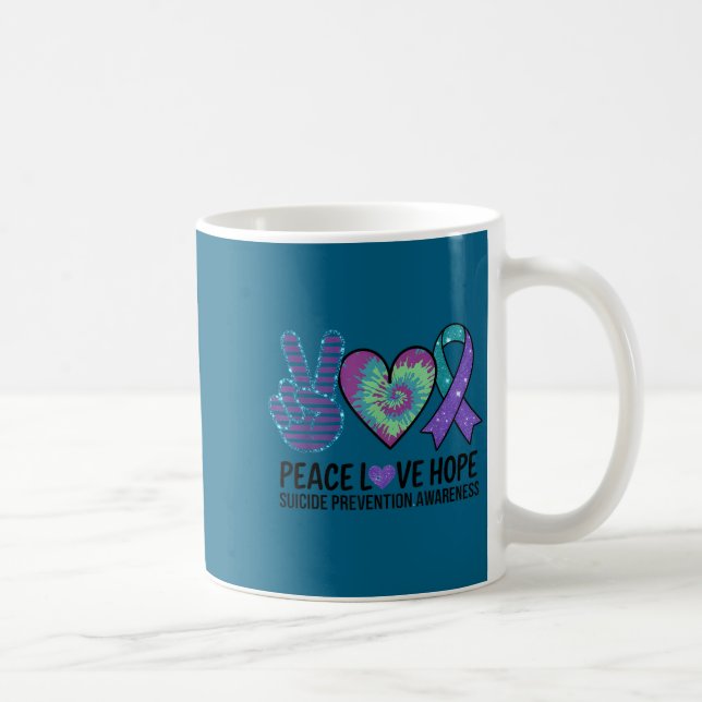 Mug Peace Love Hope Suicide Prevention Tie Dye Awarene (Droite)