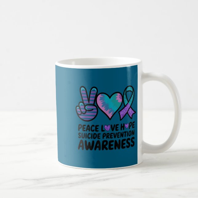 Mug Peace Love Hope Suicide Prevention Tie Dye Awarene (Droite)