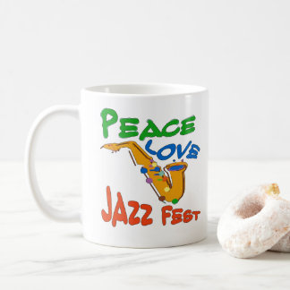 Mug Peace Love Jazz Fest ajouter un texte