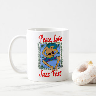 Mug Peace Love Jazz Fest ajouter un texte