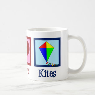 Mug Peace Love Kites Cute Kite Festival