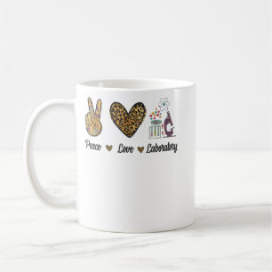Mug Peace Love Laboratory Lab Research Leopard Men Wom